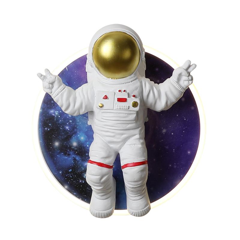 Children's Room Bedside Lamp Boy Female Simple Astronaut Cartoon Wall Lamp Creative Corridor Bedroom Lamp Protection Wall Light