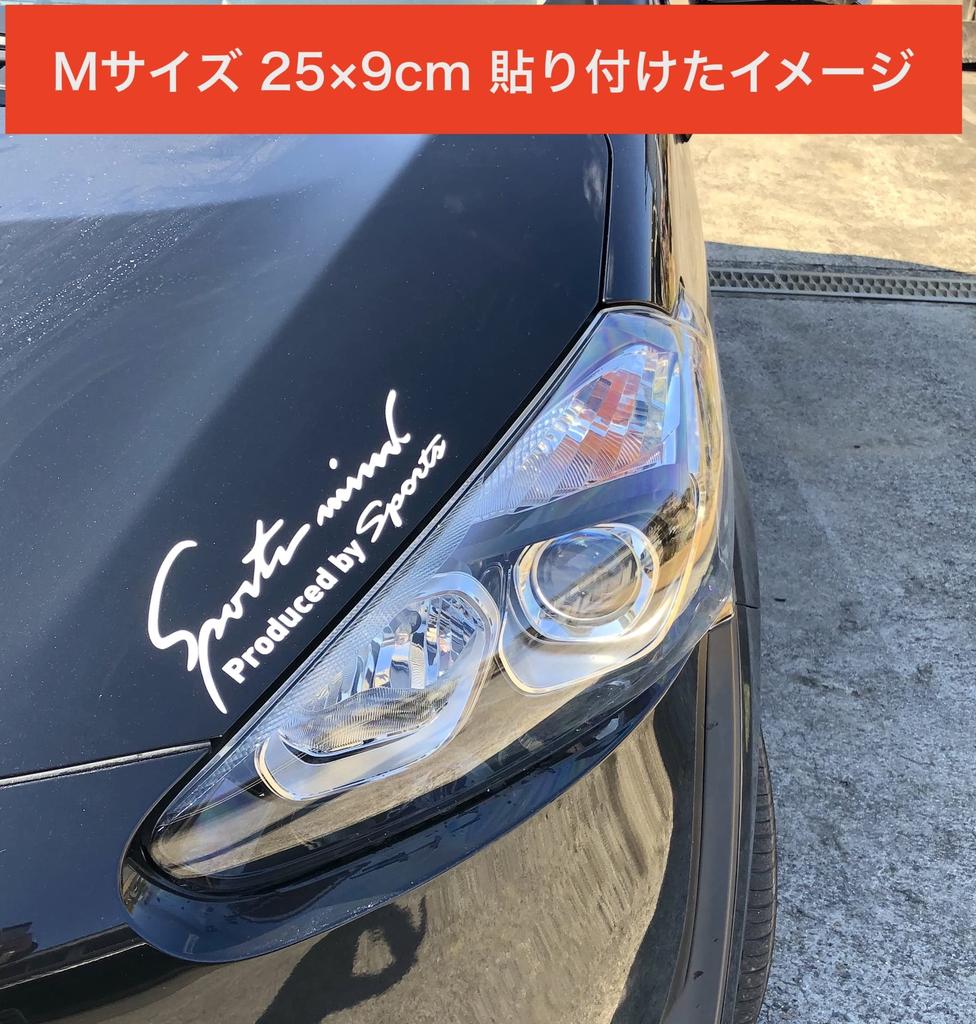 Sports Mind Car Motorcycle Sticker Decal Sticker Universal Side Dress Up Sports Mind 8 Colors 4 Sizes Letters White LL Size 35 x (All Silver, 11cm)