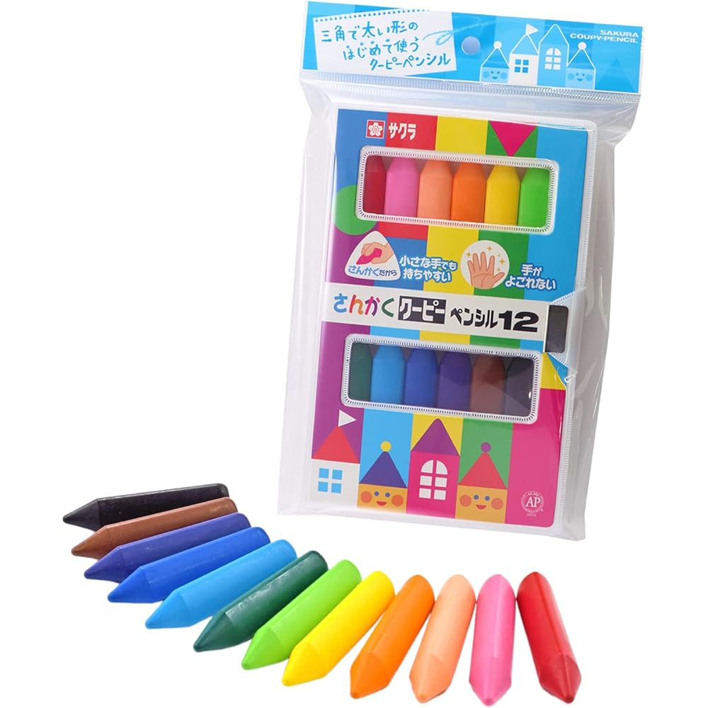 Sakura Cray-Pas Sangkaku Colored Pencils 12 Colors Pack