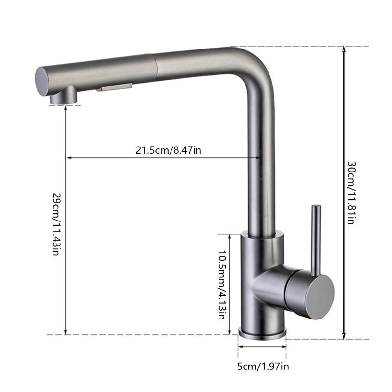 Practical Kitchen Sink Tap with Adjustment Water Spray Style & Functional Kitchen Faucet with Pull Out Sprayer for House