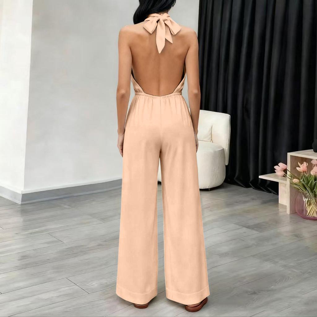 Women's V-Neck Tank Jumpsuit for Summer Fashionable