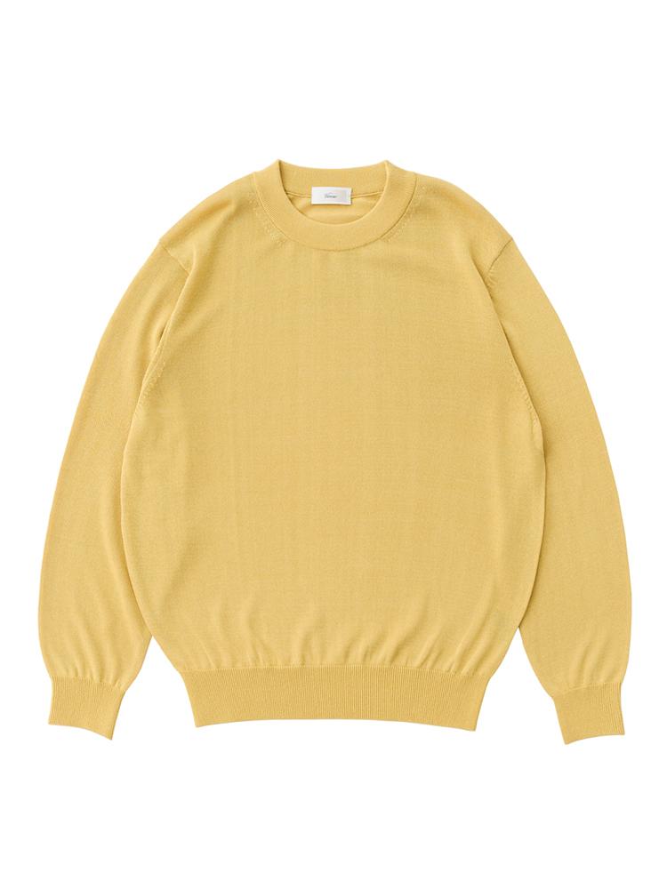 Berno 26Ss Ll Long Sleeve Round-Neck Knit Yellow M