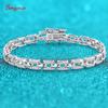 Smyoue D Color Genuine Moissanite Bracelet for Women Men 925  Silver Chain Lab Created Diamond Luxury Jewelry Wholesale
