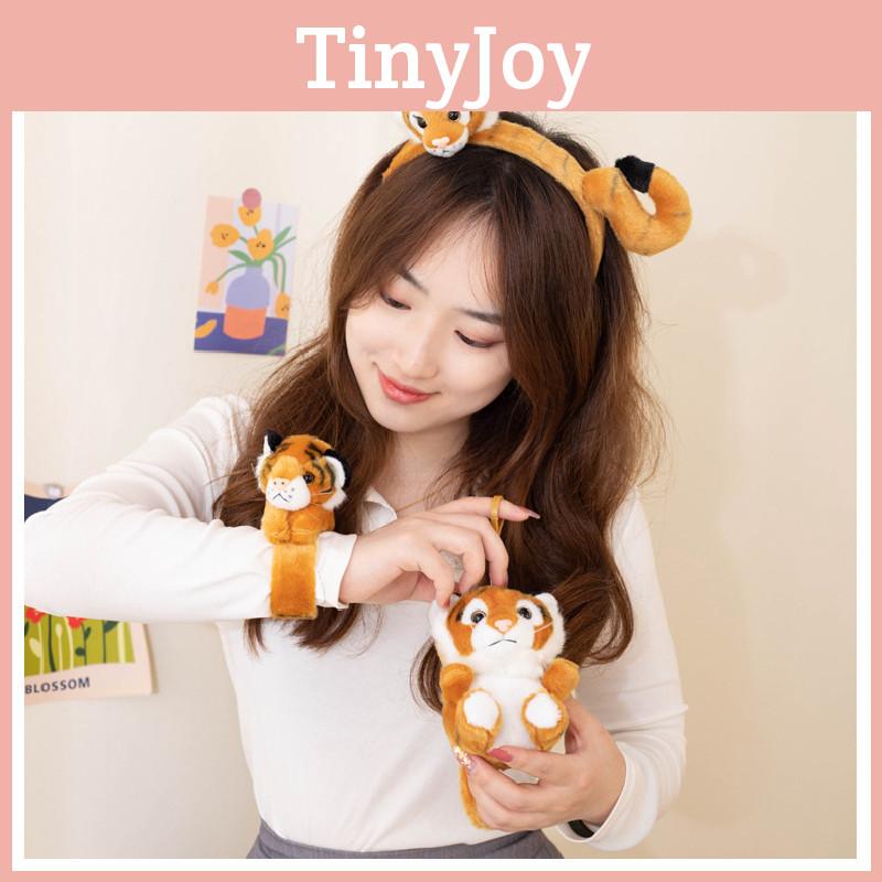 Adorable Plush Animal Tiger Panda Bunny Toy Wristband With Soft Short Fur