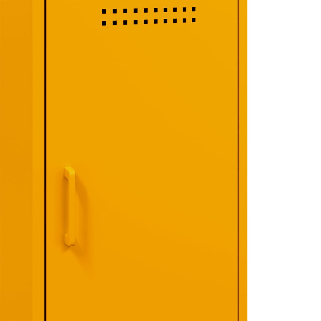 Sideboards 2 pcs Mustard Yellow 36 x 39 x 79 cm Steel
