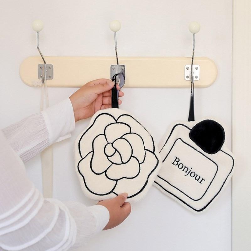 Hanging Hand Towel with Hanging Lanyard for Kitchen & Bathroom, Hand Dry Towel Super Absorbent Fast Drying Washcloths