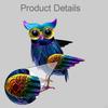 Animal Figure, Owl Statue, Easy to Use, DIY Metal Sculpture, Decoration, Sturdy Landscape Ornament,