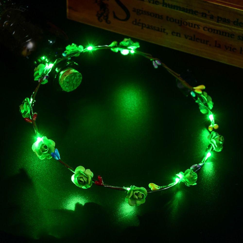 Luminous Birthday Party LED Light Flower Crowns Beach Headband Glowing Wreath Wreath Headband