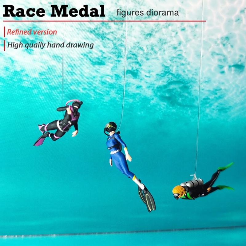 1:64 Scale Resin Diving Miniature Underwater Adventure Model For Home Or Office Decoration Dioramas Layout Model Display