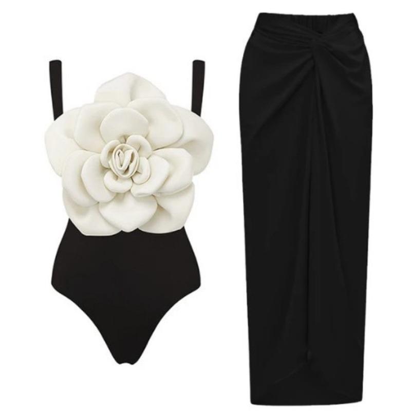 New Sexy One-piece Swimsuit Women's Nylon Skirt Swimsuit Set