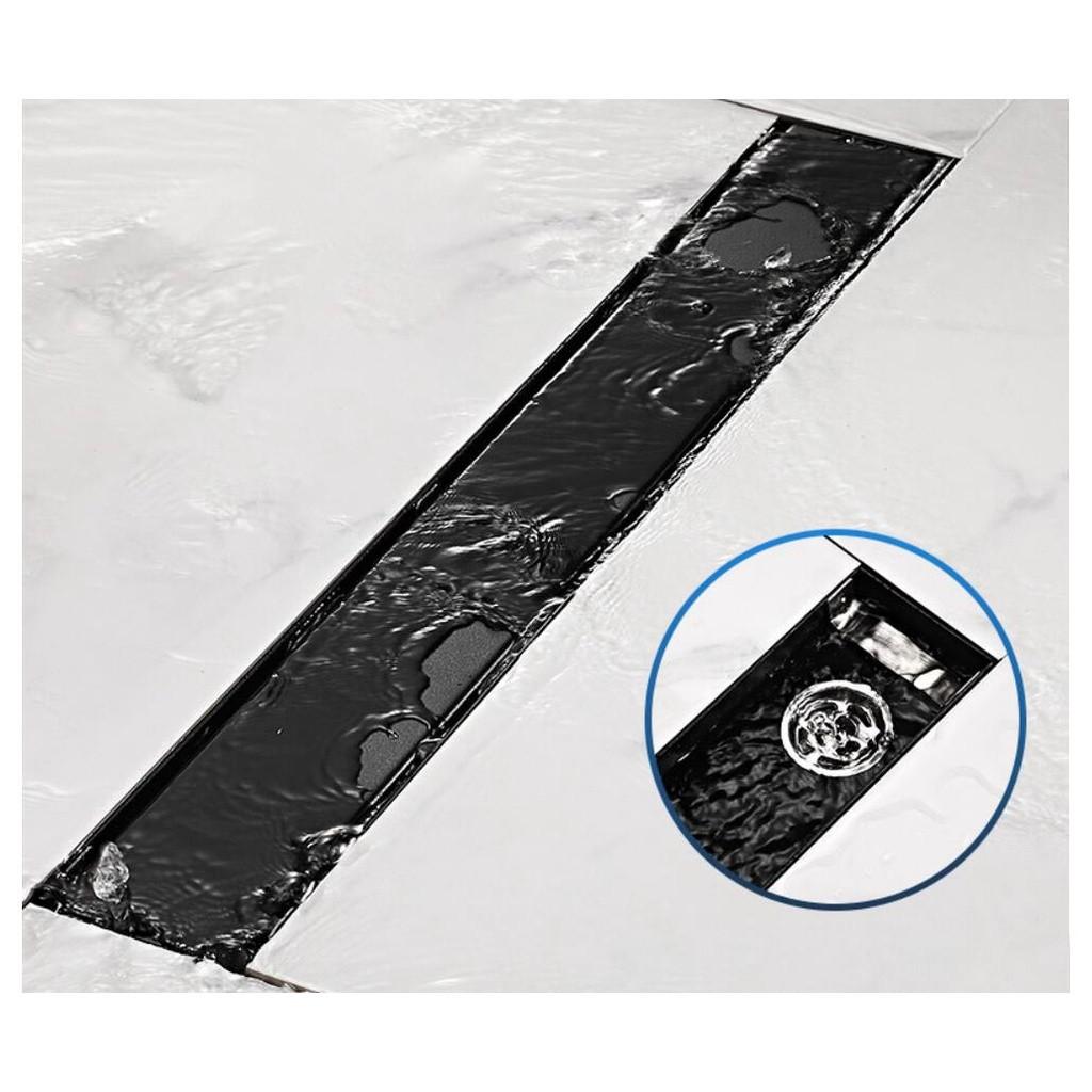 SUS 304 Stainless Steel Rectangle Shower Drain Linear Shower Floor Drain with Tile Insert Grate Bathroom Drainage Device