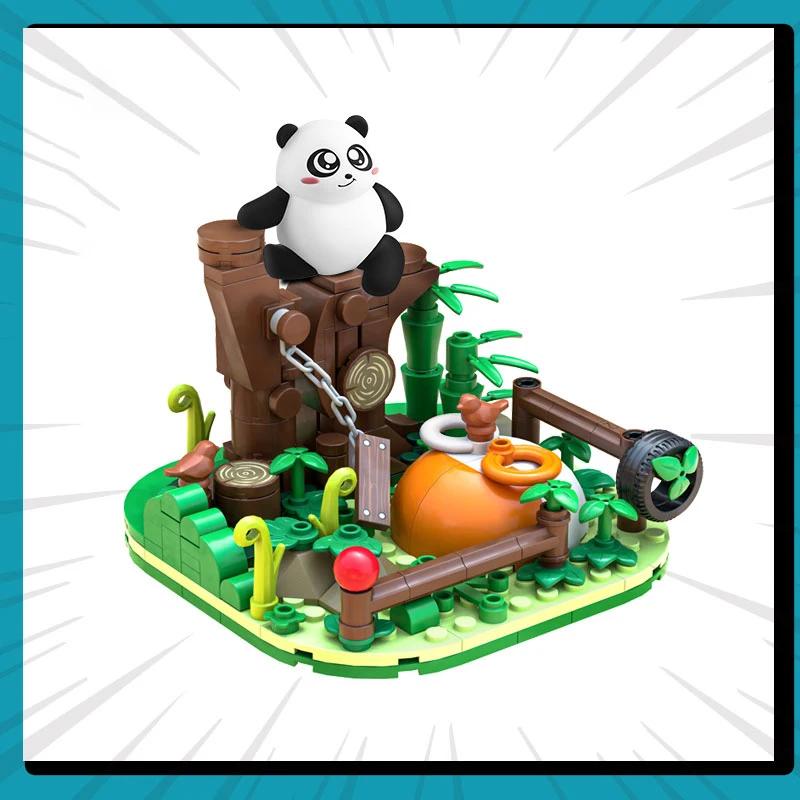 

Cute Panda Building Blocks Zoo Landscape Assembly Model Bricks Creative Desktop Decoration Children s Christmas DIY Toys Gifts