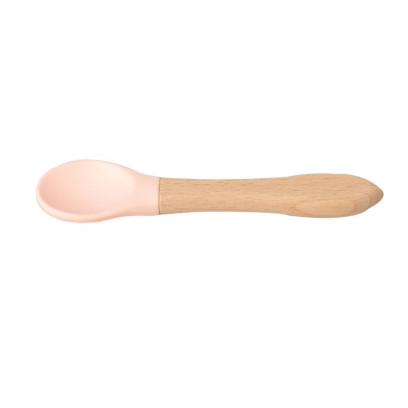 Pet Cat Canned Food Spoon Wooden Handle Silicone Kitten Wet Food Feeding Spoon Baby Food Grade Material Pet Supplies