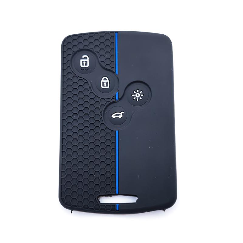 Husa pentru chei de masina din silicon cu 4 butoane pentru Renault Duster Captur Clio Logan Megane 1 2 3 Koleos Scenic Nema Fluence Zoe Accesoriu