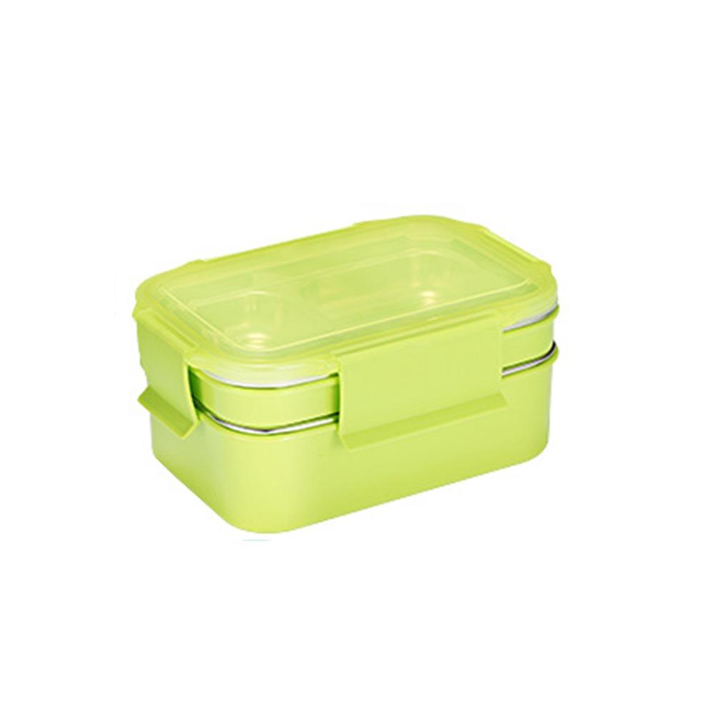 Rectangular Food Storage Box Leak-Proof Fresh-keeping Box Double Layer Thermal Lunch Box  Canteen