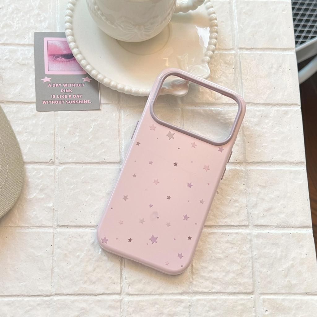 Ins Wind Smudged Star Bracket Is Suitable for Apple 17pro Mobile Phone Case Iphone16 Small Fresh 15 Soft 13 Glitter