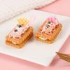 Cream Biscuit Model Cream Biscuit Key Ring Realistic Cookie Cartoon 3D Food Key Chains  Small Gift