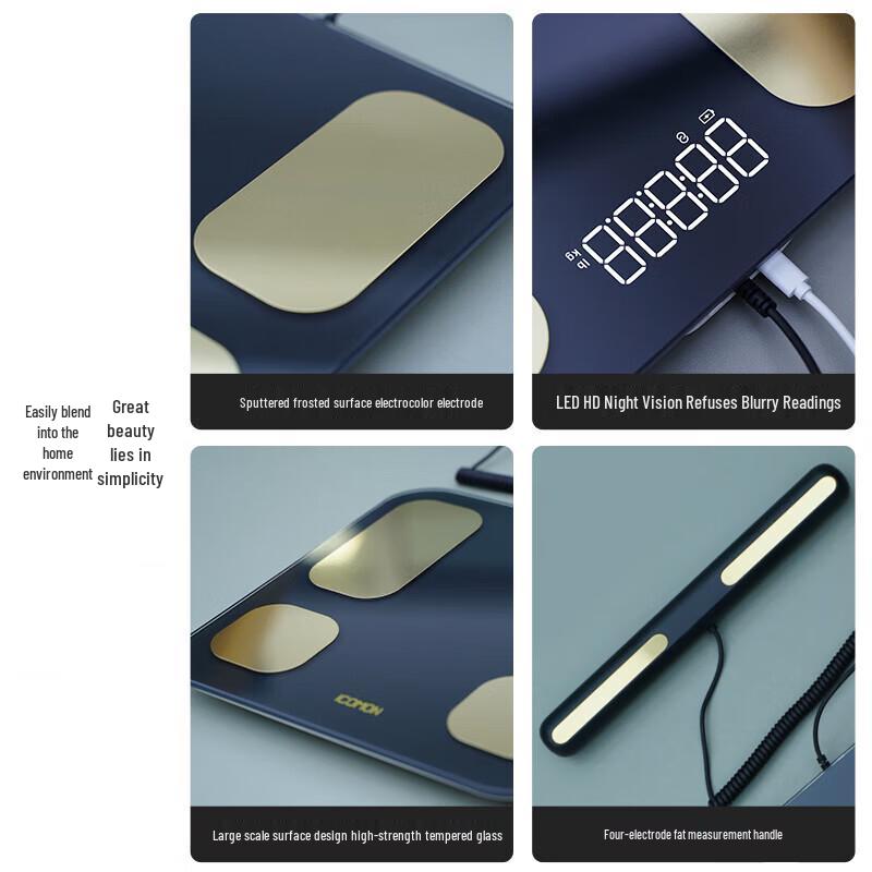 ICOMON Professional 8-Electrode Smart Body Fat Scale (CN Version)