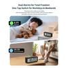 Magnetischer Tragbarer Digitaler Wecker Batteriebetrieben TEMP Feuchtigkeit Datum Schlummer Tischuhr 12/24H 2 Wecker Elektronische LCD-Uhr