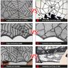 Halloween Lace Tablecloth Bat Net Skull Pattern Rectangular Shape For Party Decoration Haunted House Pumpkin Design