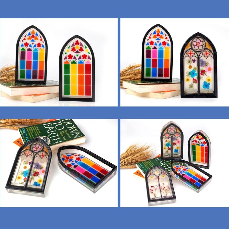 Praktische Kirchenfenster Aufbewahrungsbox Schrank Spiegel Silikonform Epoxidharz Leicht zu lösen Keine Rückstände für DIY-Bastelarbeiten