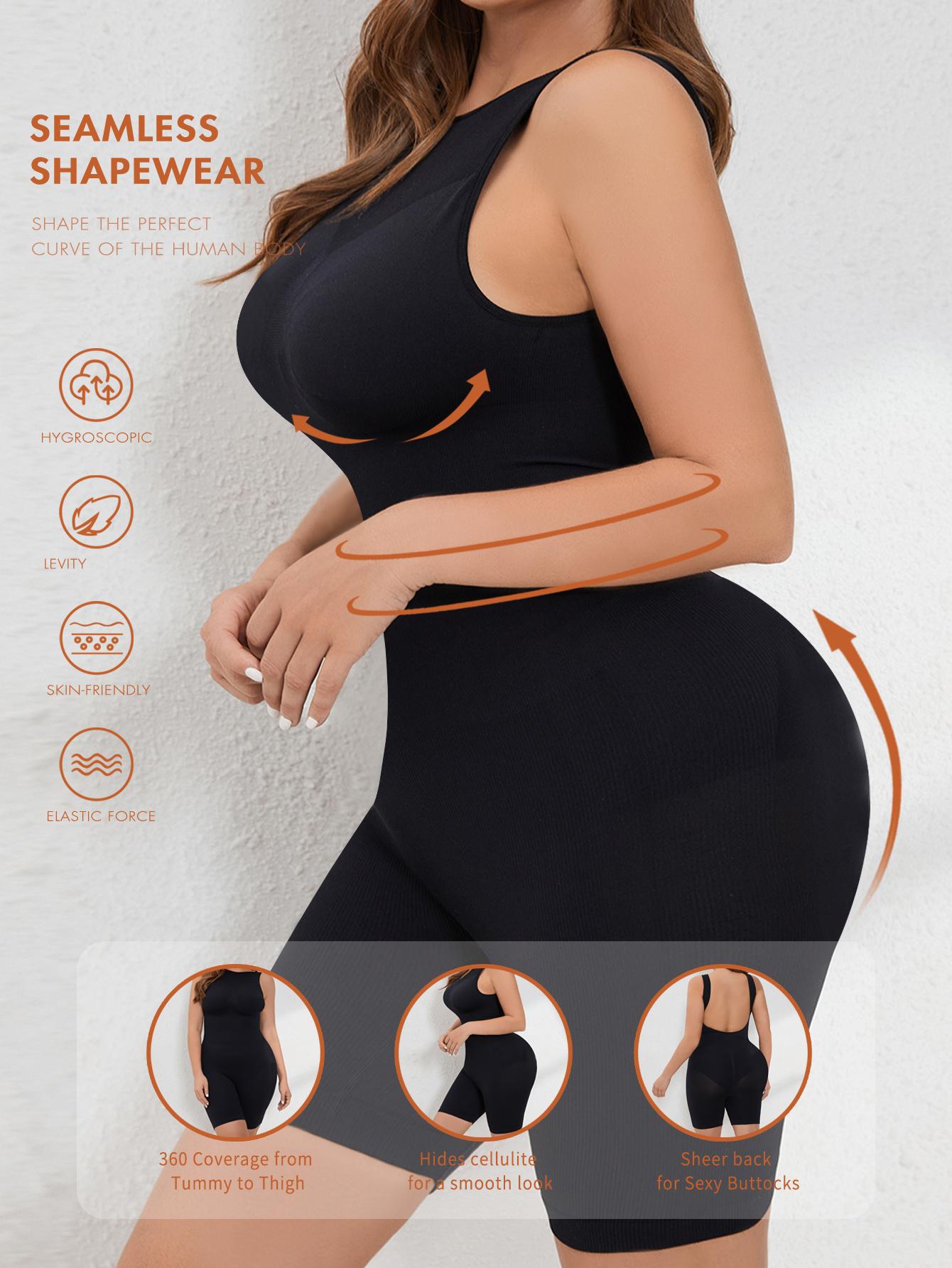 

Женский бесшовный поясничный боди Корректирующее белье Корректирующее белье для талии Корсет для похудения 4XL чёрный