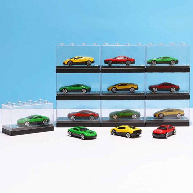 1:Collezione 64 Modelli di Automobili Piccole Die Cast Impilabile Acrilico Combinato Scatola Espositiva Trasparente per Conservazione