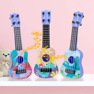 Gitarre für Kinder Kinder Musikinstrumente Ukulele Gitarre Spielzeug KleinViersaitig Lernspielzeug für Mädchen Jungen Erleuchtung