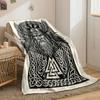 Norse Mythology Odin Design Blanket print blanket soft and cozy perfect for the living room bed sofa or a nap,gift