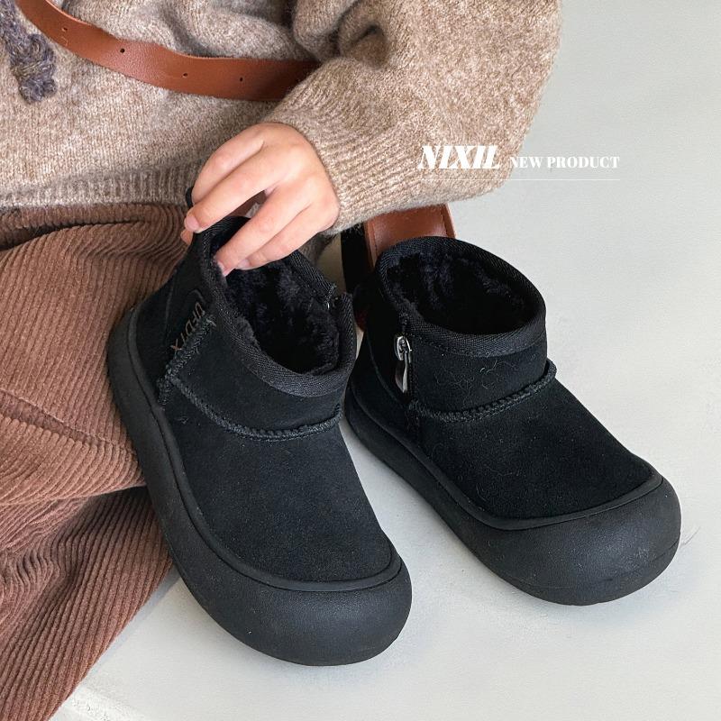 Classmate Winter Children's Snow Boots Low Bang Short Boots Frosted Leather Baby Boots Baotou Boys and Girls Cotton Boots