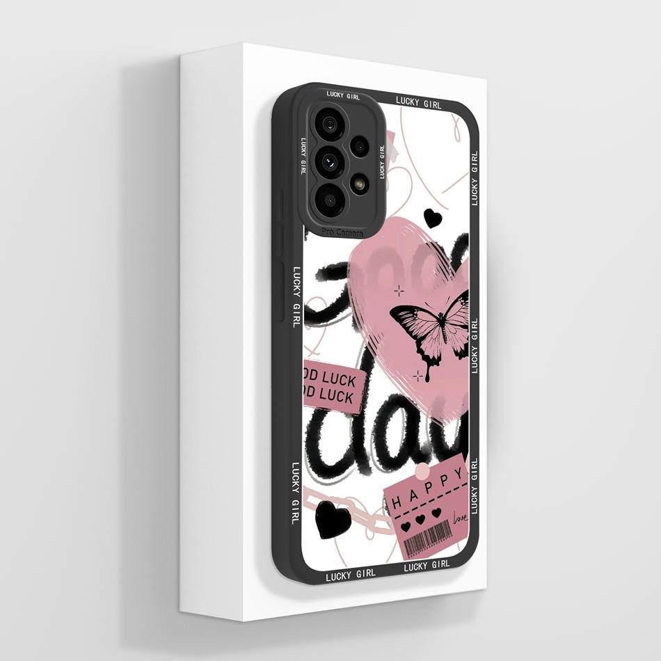 Fun Case For Samsung A73 Aesthetic Soft Liquid Silicone Funda For Samsung Galaxy A73 5G Phone Back Cover With Camera Protection