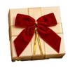 24PCS Vintage Christmas Tree Bows Velvet Handmade Wreath Bows Decoration with Pearl Chain DIY Christmas Tree Topper Ornaments