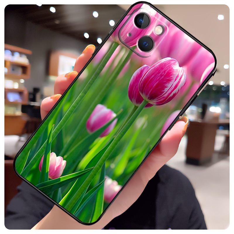 Tulips Flower Case For iPhone 13 Pro Max 16 15 11 12 14 17 Pro Max mini 15 16 Plus 16e 17 Air Phone Cover