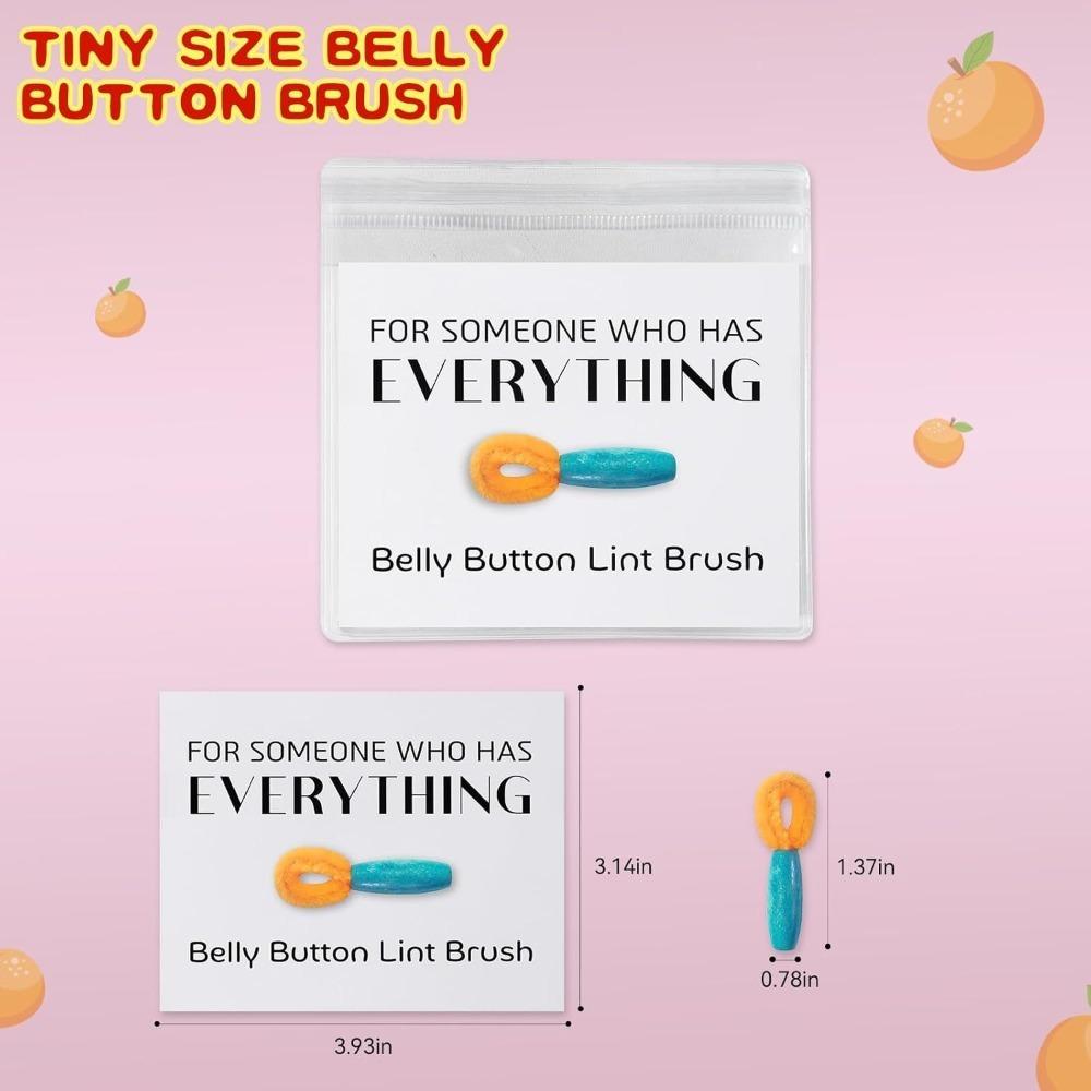 

1 набор 3,9-дюймовая щетка для пупка с подарочной картой, игрушка-кляп, мини-подарки на День святого Валентина для мужа оранжевый