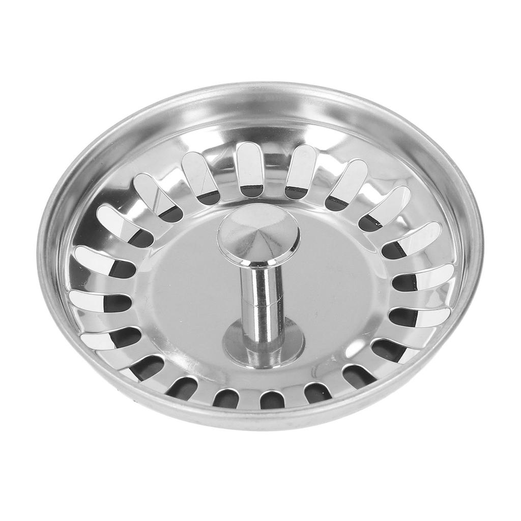 Kitchen Sink Basket Strainer Replacement Thickened Stainless Steel Sink Strainer with Bottom