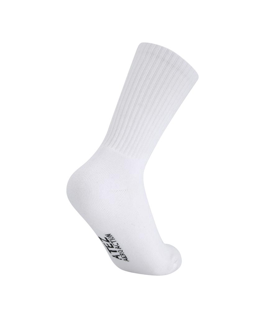 Atejeu [4-Pack] Basic Cushioning Crew Socks [2 Colors]