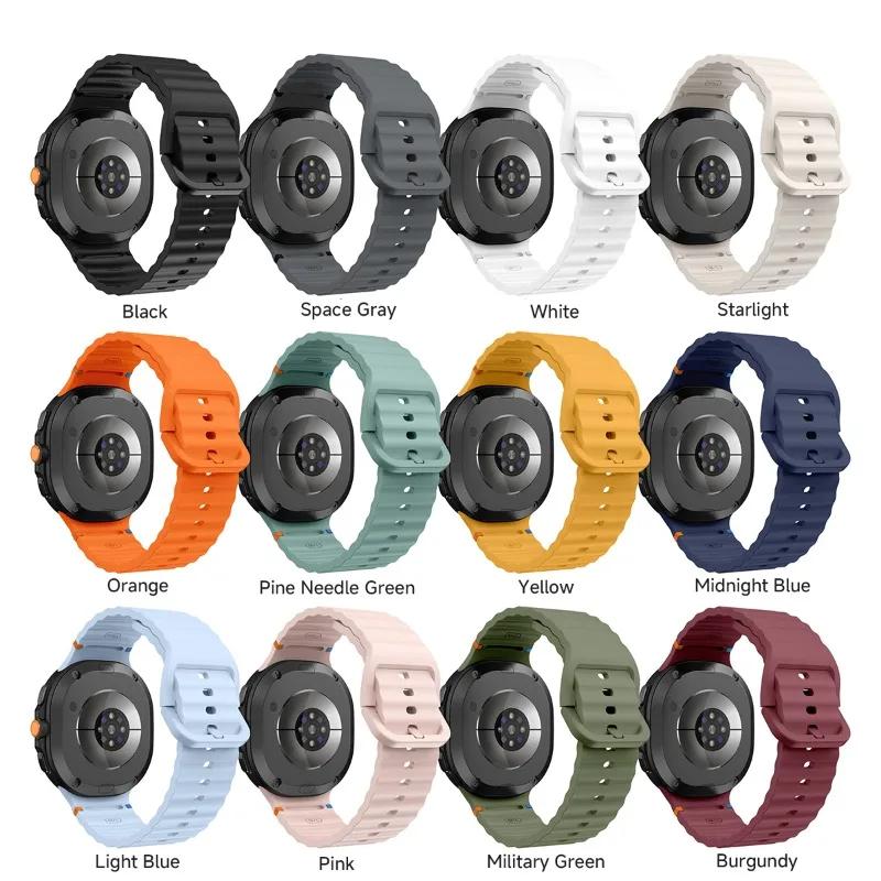 Original Band for Samsung Galaxy Watch 8 strap 44mm 40mm sport Silicone No gaps Bracelet correa Galaxy Watch8 8 classic bands