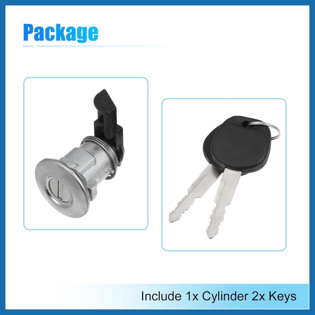 1 Set Fuel Door Lock Cylinder W/Keys for Toyota Tacoma for Toyota Tundra Fuel Tank Lock Cylinder Fuel Filler Lid Door Gas Lock Cylinder 69058-35140