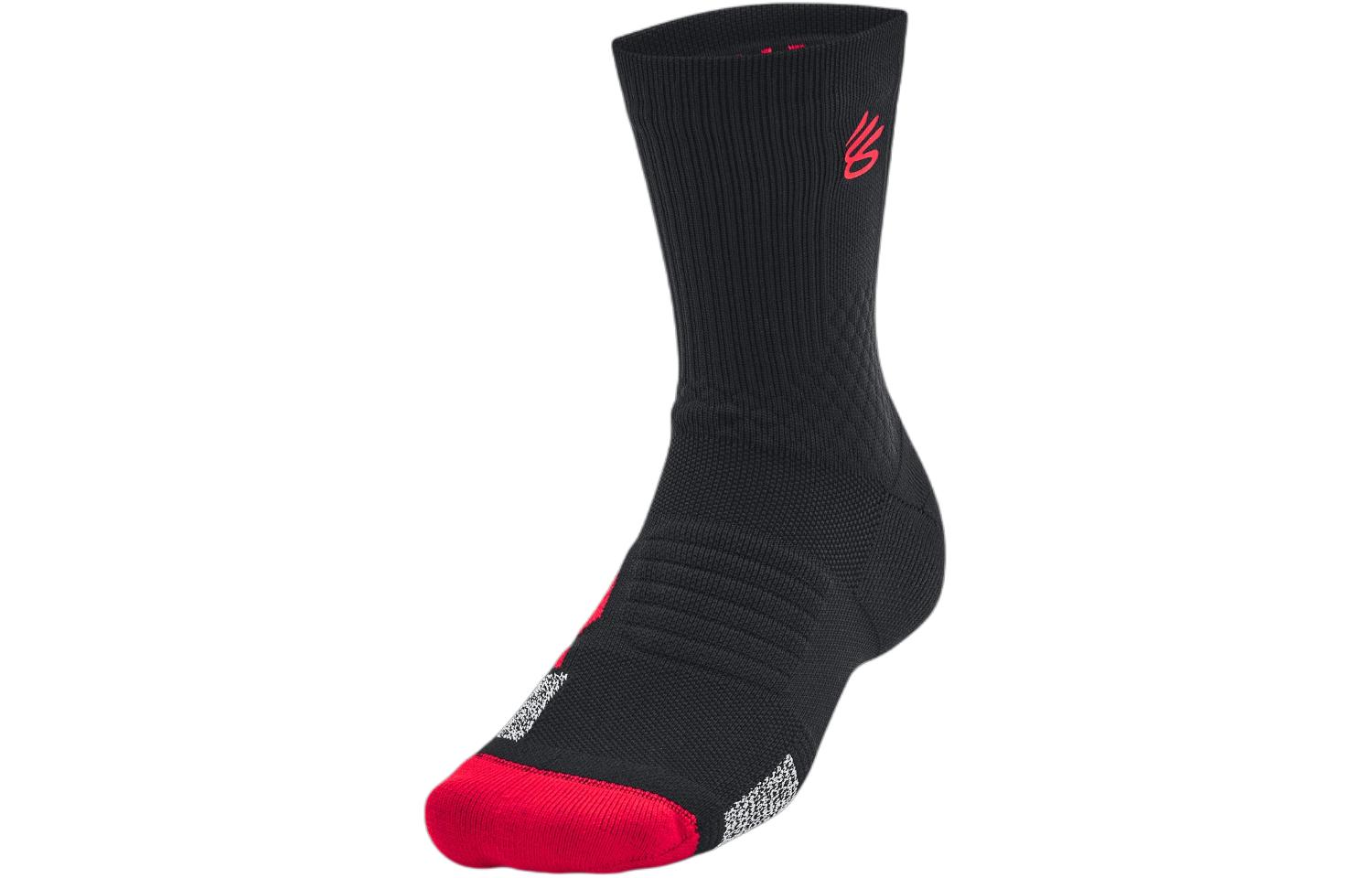 Under Armour Crew Socks Unisex 1 Pack Black 1384018-001 M