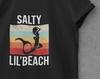 Retro Vintage Salty Lil Beach Mermaid Shirt Summer Beach Lover Shirt Unisex T-Shirt.