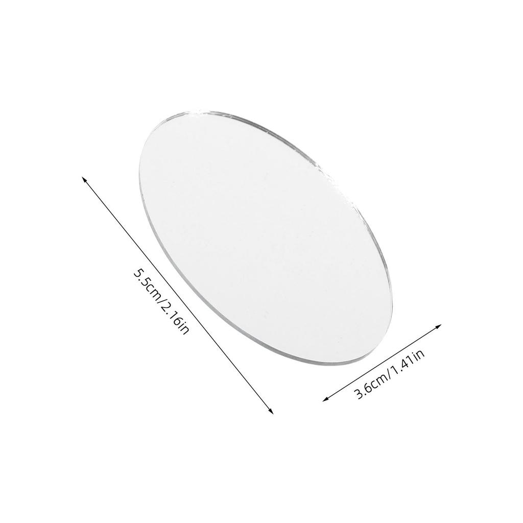 BESTOYARD Round and Oval Mirrors for 5 Small Mirror for DIY Makeup Mirror Craft DIY Small Mini Mosaic Mirror Glass Makeup, DIY, 5.5x3.6cm, Pieces,