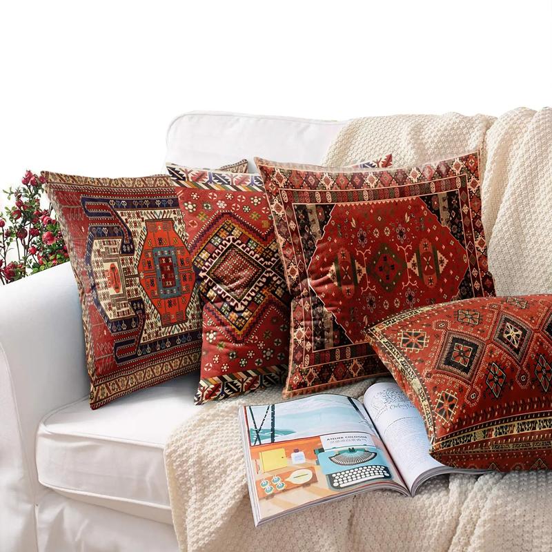 Bohemian Indian Pattern Style, Living Room Sofa Decoration Home, Bed Decoration Cushion Pillowcase 45 * 45cm
