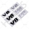 ABS V6 V8 Automobile Displacement Logo For VW Volkswagen Car Styling Rear Trunk Stickers Emblem Tailgate Decal Car AccessoriesKD0