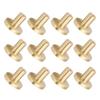 12 Pack Gold Cabinet Knobs Zinc Alloy Drawer Knobs Cabinet Knob Handles Hardware with Screws