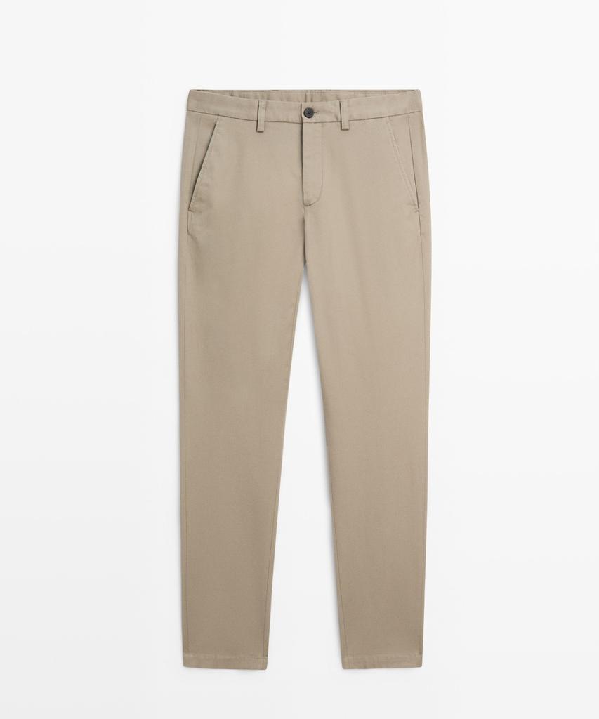 Masimodutti Cotton Blend Slim Fit Pants