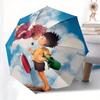 1 peça Guarda-chuva Temático Ponyo na Praia de Alta Qualidade, Guarda-chuva de Abertura e Fechamento Automático, Guarda-chuva Multifuncional G0811243