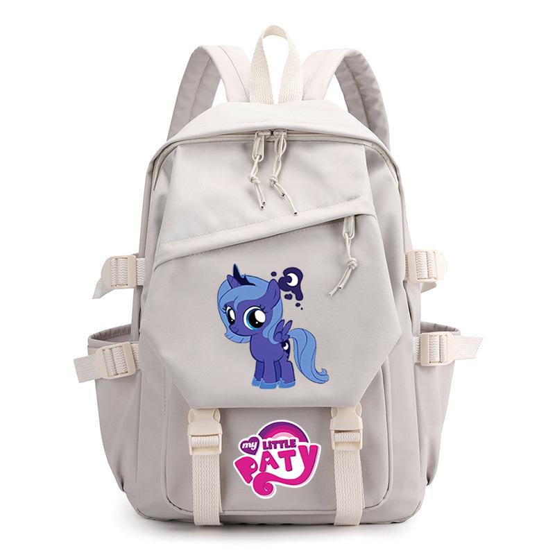 Pony Poly Rainbow Pony Printed Student School Bag Large Capacity Primary And Secondary School Student School Bag Children'S Backpack