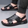 Fashion Business Summer Men's Shoes Minimalist Gentleman Casual Style Dress Up for Daily Office Work Outdoor Black Sandal Breathable