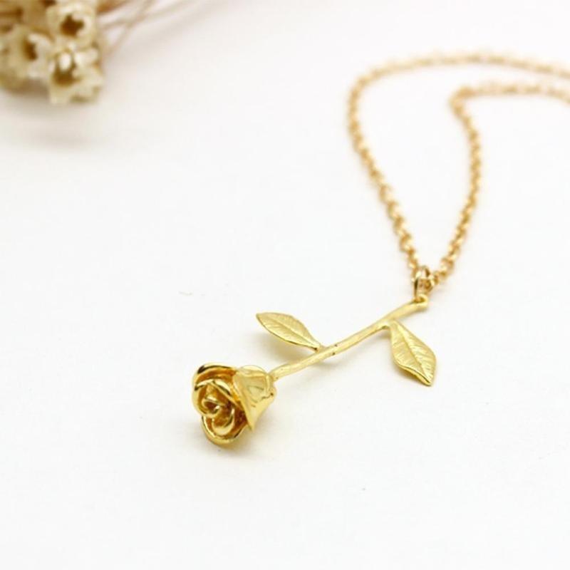 

Винтажная цепочка с подвеской Роза для подружки невесты серебряный