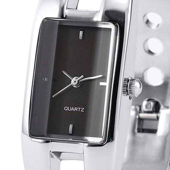 Women's Square Dial Changing Color Bracelet Bangle Quartz Fashion Wrist Watch